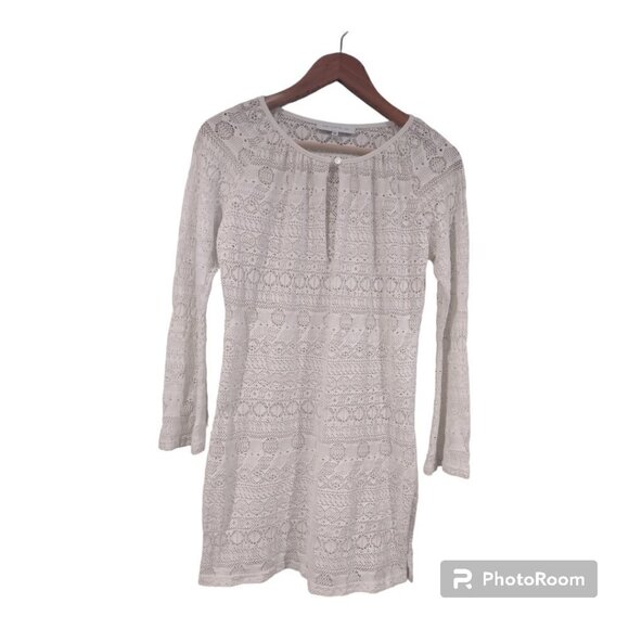 Women's White Lace Mini Dress Size Medium - Picture 1 of 3